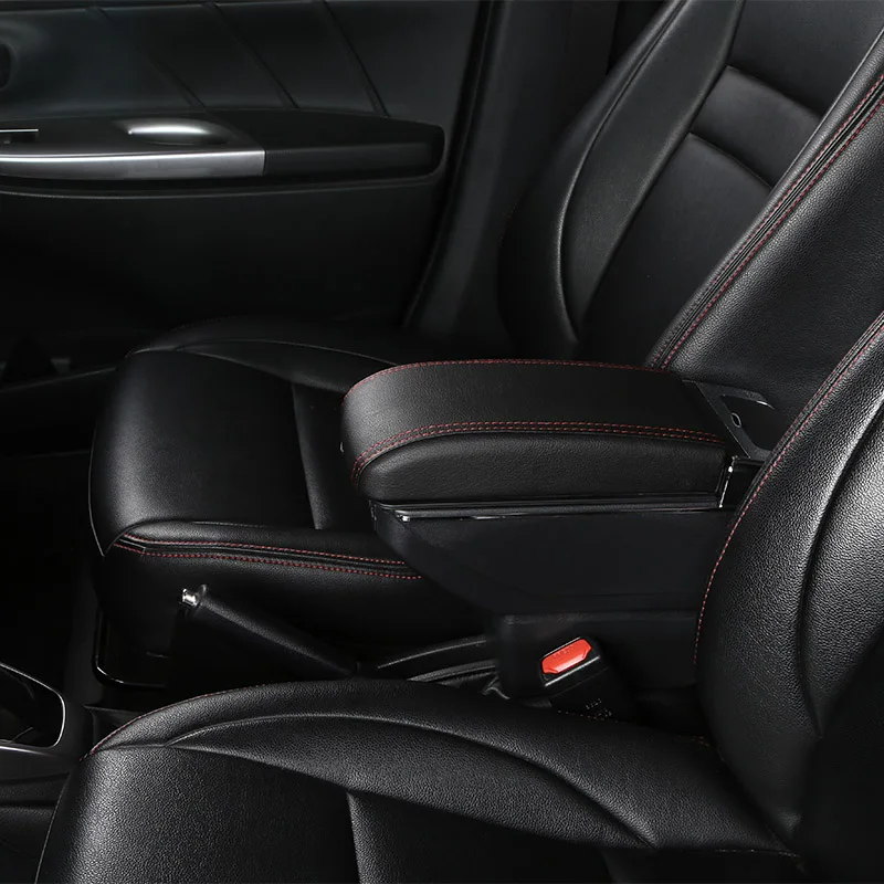  Caja de reposabrazos para Renault Dacia Sandero USB carga alargada doble capa Cenicero de contenido