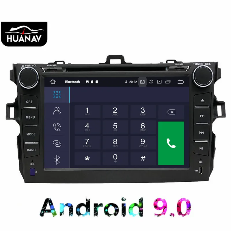 Perfect Newest Android9.0 Car DVD player GPS navigation For Toyota Corolla 2007-2013 car Radio player Multimedia head uint tape recorder 3