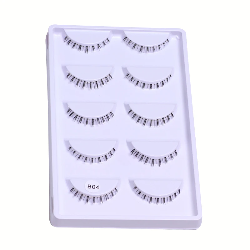 

5 Pair Bottom Lash Eye Lashes Lower Eyelashes Pack Soft Handmade Bottom Eyelashes Clear Band Under Eye Lashes B04