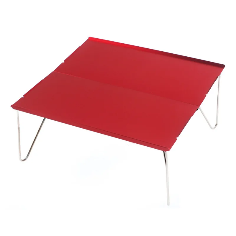 Открытый мини складной стол одна алюминиевая доска por катание по горам кемпинг, барбекю сплав компьютер - Цвет: Red