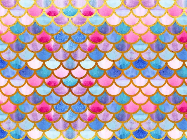 mermaid fish scales photography backdrop birthday party photo