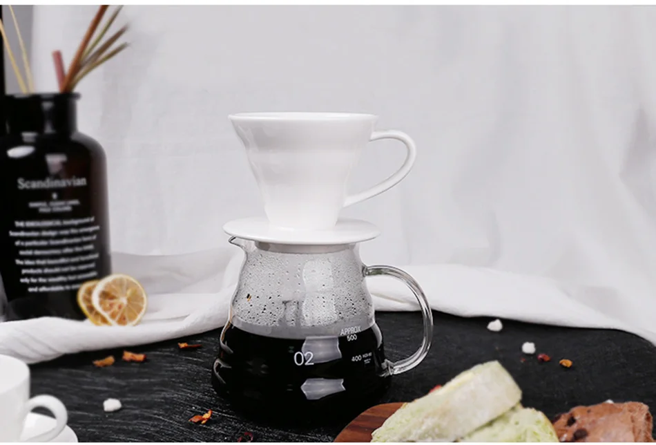YRP японская керамическая кофейная капельница, двигатель V60, стильная кофейная капельная чашка с фильтром, Перманентная наполняемая кофеварка с отдельной подставкой
