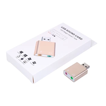 

For Computer Notebook PC Laptop 7.1 External USB Sound Card Audio Adapter 3D Stereo Jack 3.5mm Earphone Micphone Card