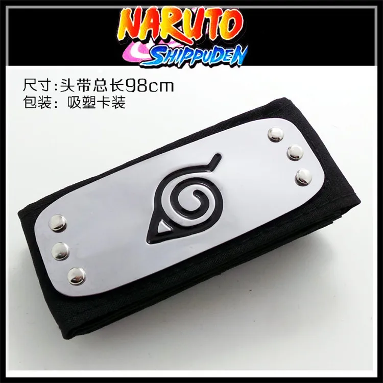 Аниме фигурки Наруто повязка на голову лист деревенский логотип Konoha Kakashi Akatsuki