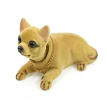 Автомобильный Автомобиль Чихуахуа кивает качающейся головой приборной панели декоративная собачка игрушка