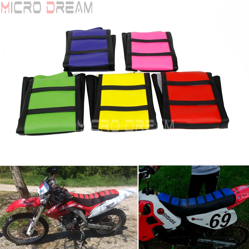 

Motorcycle Off Road Rubber Sunproof Gripper Soft Seat Cover Motocross Durable Protection For Yamaha Honda Kawasaki Suzuki ATV