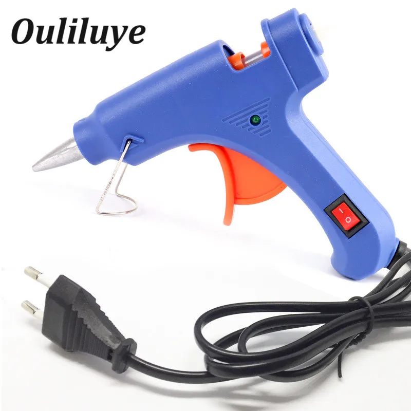 

Professional High Temp Melt Hot Glue Gun 20W Repair Tool Heat Gun Blue Mini Gun EU Plug use 7mm Hot Glue Gun Sticks Handy Heater