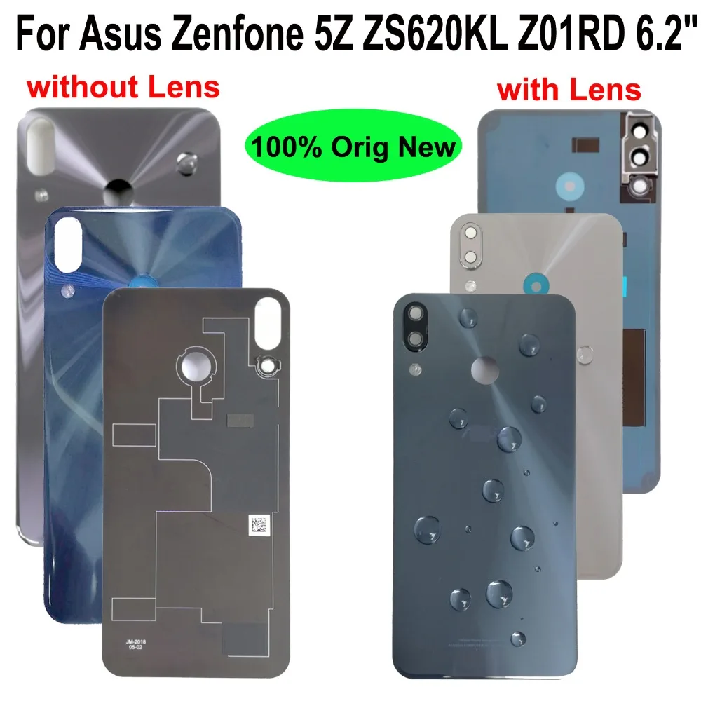 6," для Asus Zenfone 5 ZE620kl X00QD/Zenfone 5Z ZS620KL Z01RD стекло задняя дверь корпус крышка батареи+ объектив