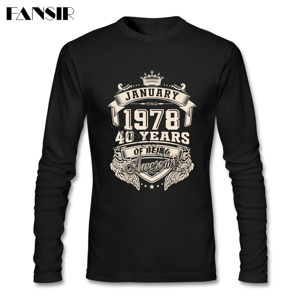 Модные мужские футболки родившиеся в январе 1978 40 лет удивительные из