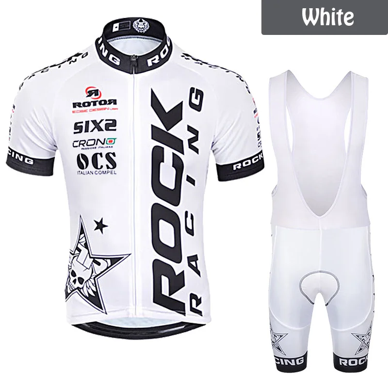 2018 Pro Team Men's Rock Racing Bike Wear Summer Breathable Short Sleeve Cycling Jersey Kit Ropa Ciclismo Cycling Bib Shorts Set 2018 Pro Team Men's Rock Racing Bike Wear Summer Breathable Short Sleeve Cycling Jersey Kit Ropa Ciclismo Cycling Bib Shorts Set