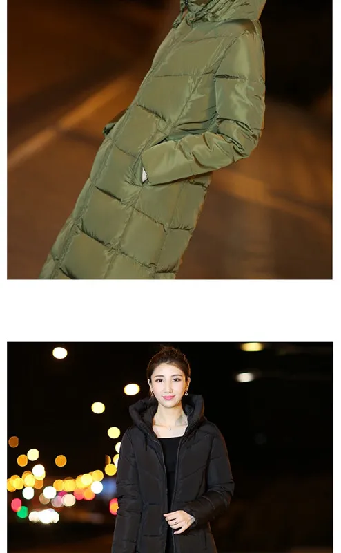 Корейский плюс размер 3XL хлопковое пальто куртка пуховик с хлопковой подкладкой женское длинное тонкое хлопковое пальто зимнее пальто теплая плотная парка