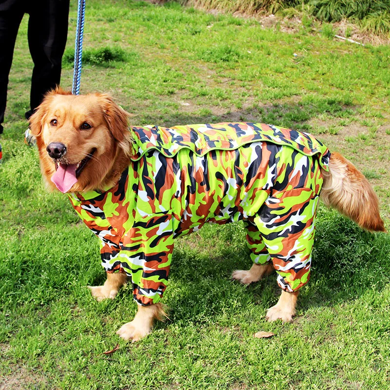 Cool Camouflage Pet Dog Raincoat Hoody Waterproof Rain Lovely Jackets