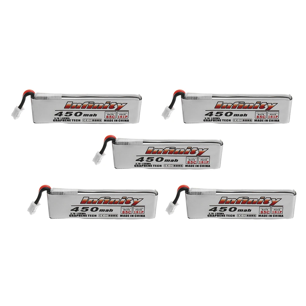 

5Pcs AHTECH Infinity 3.7V 450mAh 85C 1S LiPo Battery for RC Multirotor Fpv Racing Drone Tiny Whoop Quadcopter Spare Part