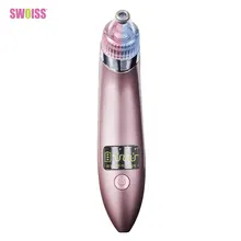 SWOISS электрические черные головки и устройство для удаления прыщей ЖК-экран Blackhead вакуумный Очищающий Инструмент для удаления дефектов кожи инструмент для красоты