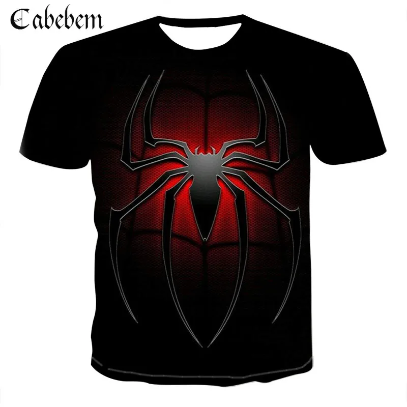 

2019 New summer men T-shirt 3D digital print Tshirt 3D spider-man print T shirt neutral casual harajuku high quality new top