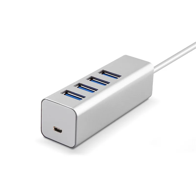 BinFul Алюминий USB 3,1 Тип C до 4 порта USB 3,0 высокое Скорость USB Подставка для концентратора скорость передачи данных до 5 Гбит/с для MacBook ноутбуков, mac
