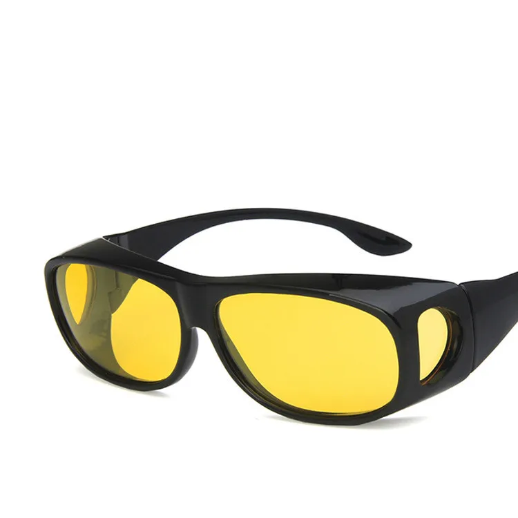 Очки для рыбалки, PC TAC, поляризованные солнцезащитные очки OTG, негабаритные оттенки, близорукость, солнцезащитные очки для вождения - Цвет: Bright Black Yellow