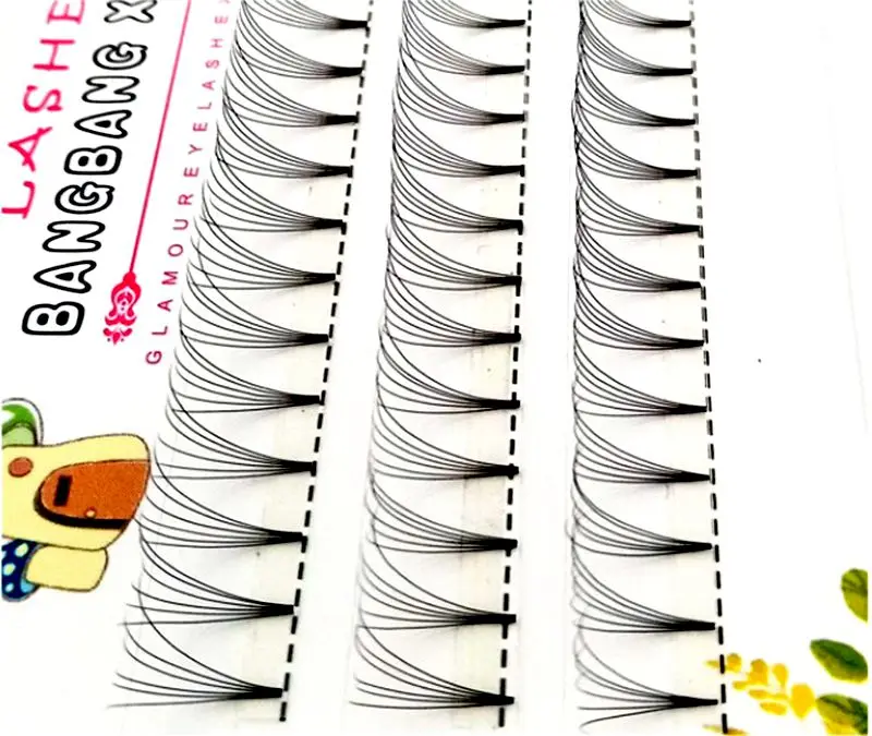 

New 6D Russian Volume Eyelashes Extension Short Stem Pre made Fans C curl Mink Lash Hot Selling Eyelash Individual Extensions
