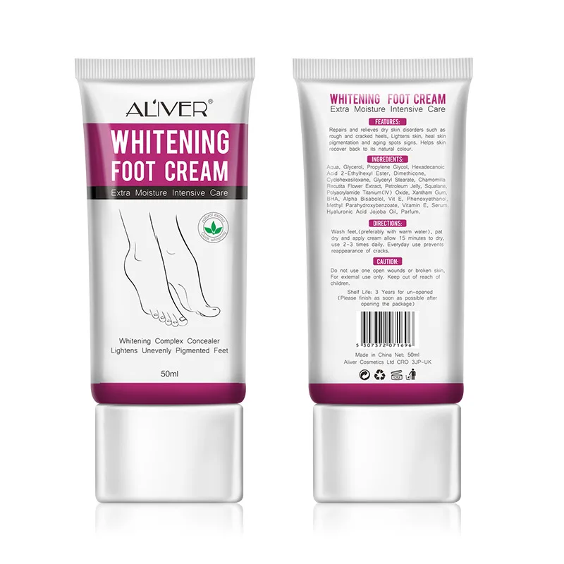 ALIVER Foot Cream Whitening Cream Moisturizing Care Moisturize Foot Skin Cream Hydrating White Smooth And Delicate Foot Care