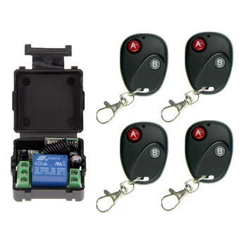

Mini Size DC 12V 1CH 1 CH 10A RF Wireless Remote Control Switch System, Receiver+Transmitter Latched (A=ON,B=OFF)