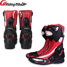 Riding Tribe/мужские и женские защитные ботинки для мотогонок; Всесезонная противоскользящая обувь; Мужская мотоциклетная обувь; t B1002