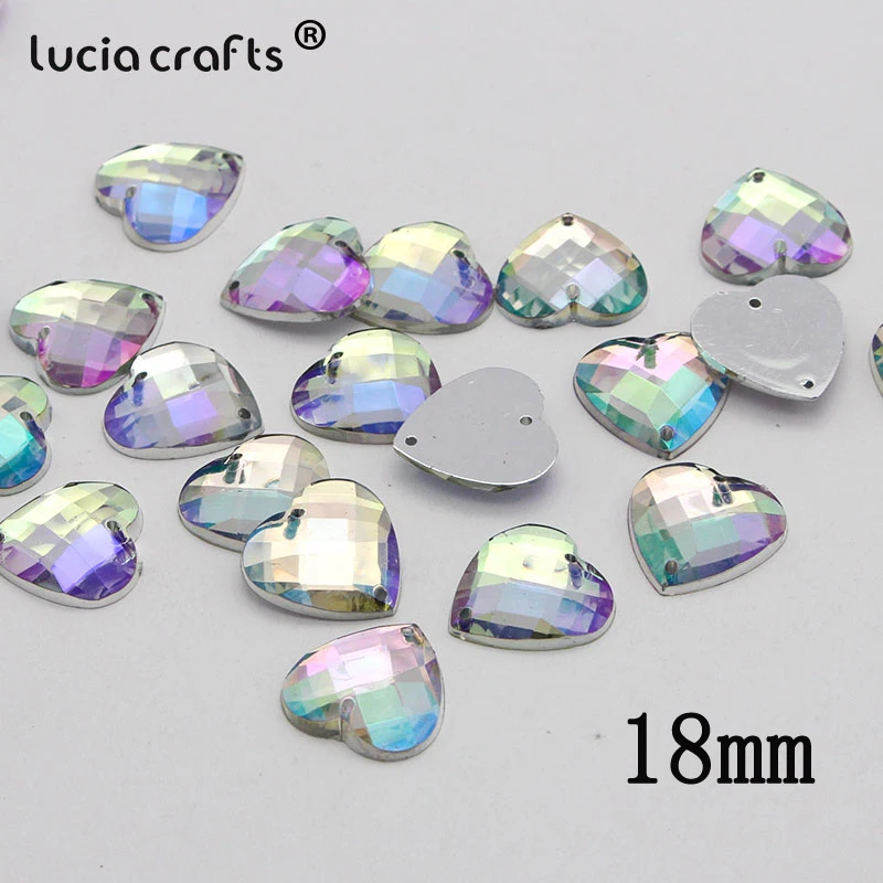20/25/50/100pcs Multi Shapes AB Color Acrylic Crystal Stone Flatback Rhinestone Beads DIY Sew On Clothing Bags Accessories D1303