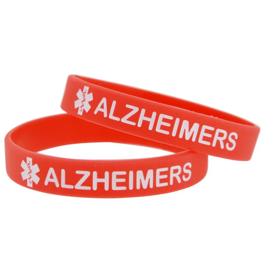 1piece Silicone Wristband for Elders Alert Alzheimers Braceletin