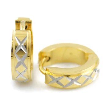 

2016 New Hot Sale Fashion Jewelry Women's 316L Stainless Steel Gold Earring For Women Nice Christmas Party Gift KE1029