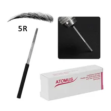 Wholesale 100Pcs Disposable Sterilized Tattoo Needles 5R Eyebrow Tattoo Microblading Needls Pen Machine Makeup Accessories