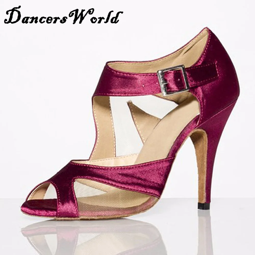 High Latin Dancing Shoes For Women 7.5 cm High Hell Shoe Red Black For