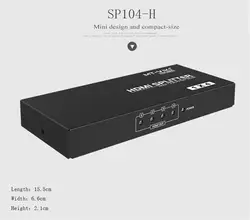2017 высокое качество оригинальный mt-Lamoda mt-sp104-h 4 Порты и разъёмы HDMI Splitter 4 К * 2 К Бесплатная доставка