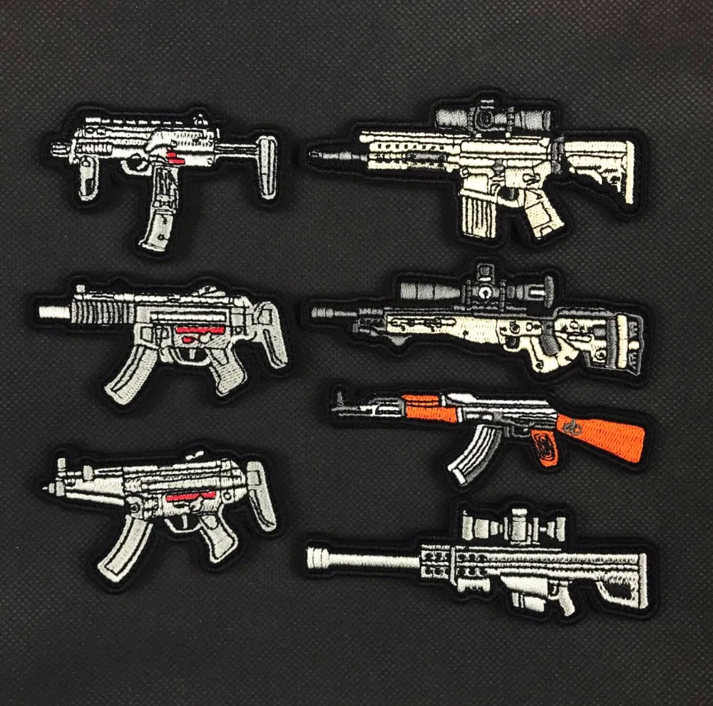 MK18 SIG MCX 81 1 нашивка оружие MP5 вышивка тактическая с петлями военный значок ткань