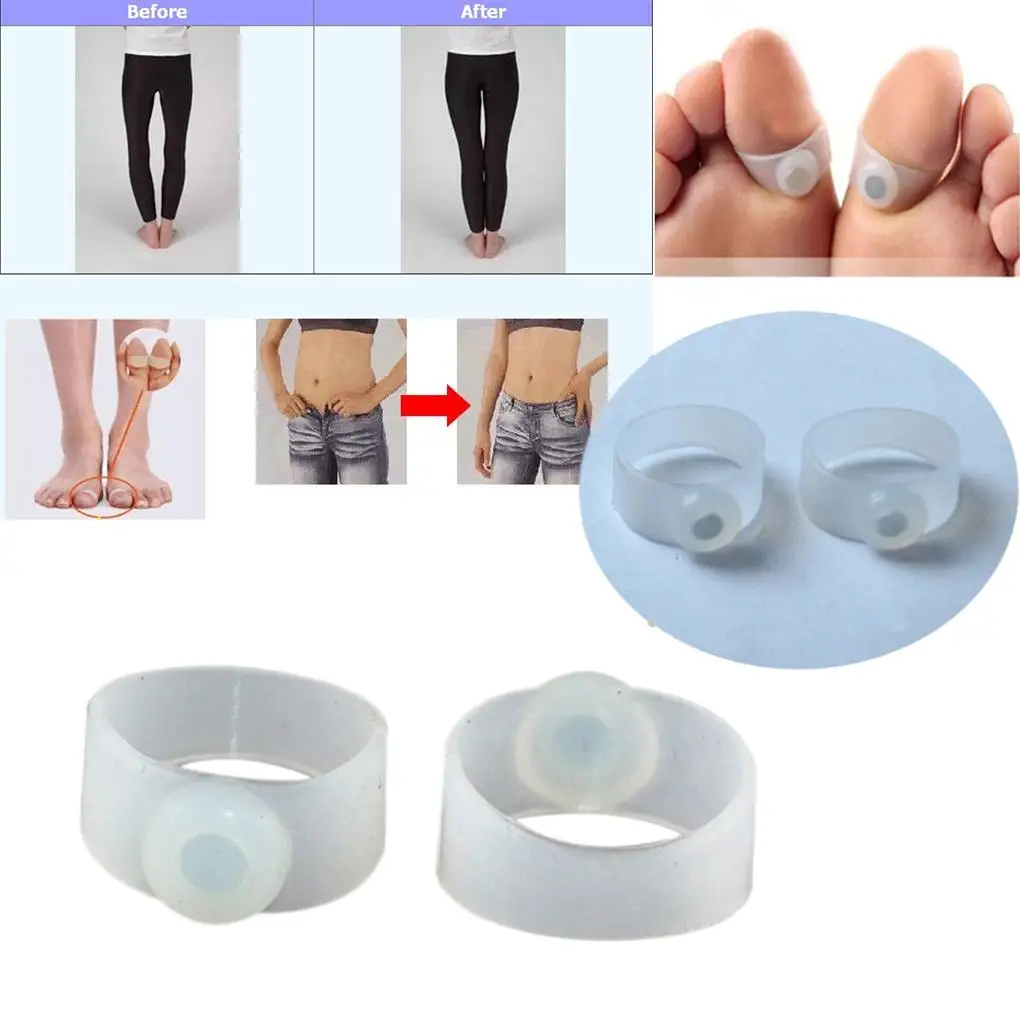 

New Arrival 2pcs Silicone Magnetic Body Toe Ring Keep Slim Lose Weight Health Care