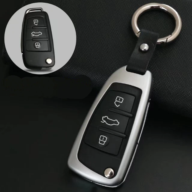 Металлический Автомобильный ключ чехол КРЫШКА ДЛЯ Audi A1 A3 A4 A5 Q3 Q5 Q7 A6 C5 C6 A7 A8 R8 S4 S5 S6 S7