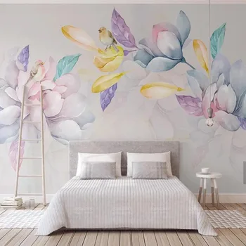 

3D Magnolia Flower Printed Mural Photo Wallpaper Large Size Wall Paper for Living Room Wall Decor Modern Painting Wallpapers