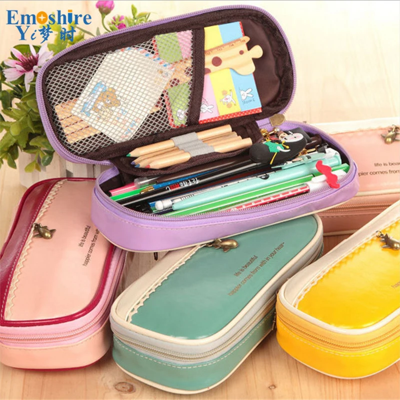 Emoshire Exclusive Cute Large Capacity Student Pencil Bag Multifunctional Pencil Box Simple Men and Women Korean Creative Stationery (4)