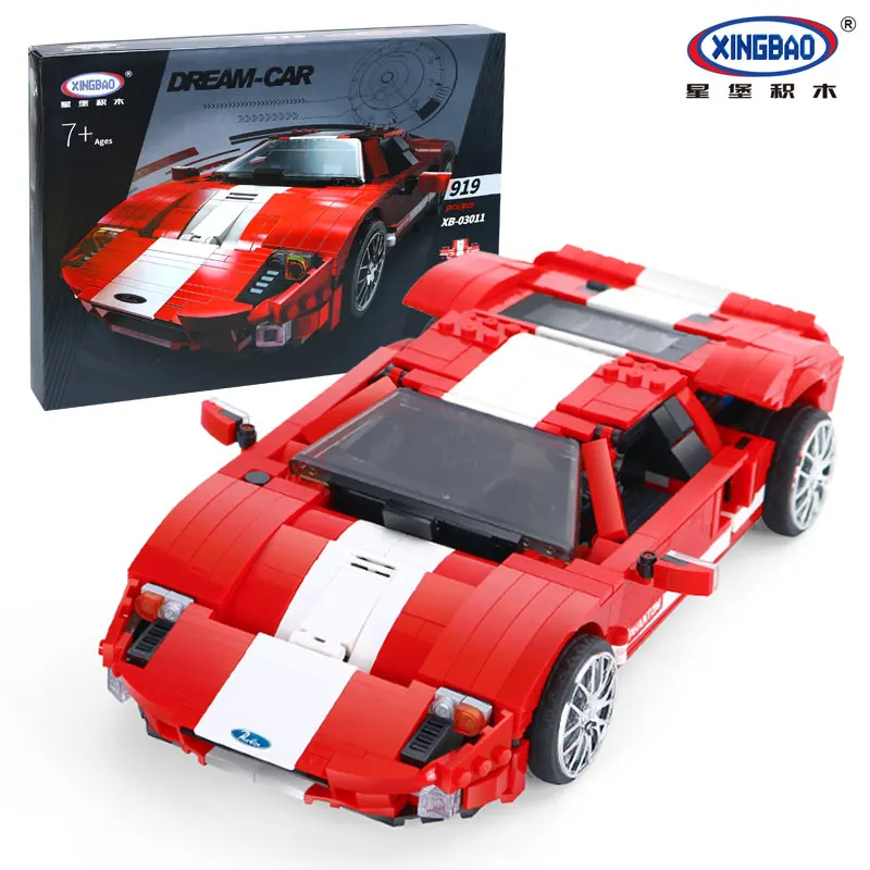 

XingBao 03011 919Pcs Genuine Creative MOC Technic Series The Red Phantom Racing Car Set Children Building Blocks Bricks Boy Toys