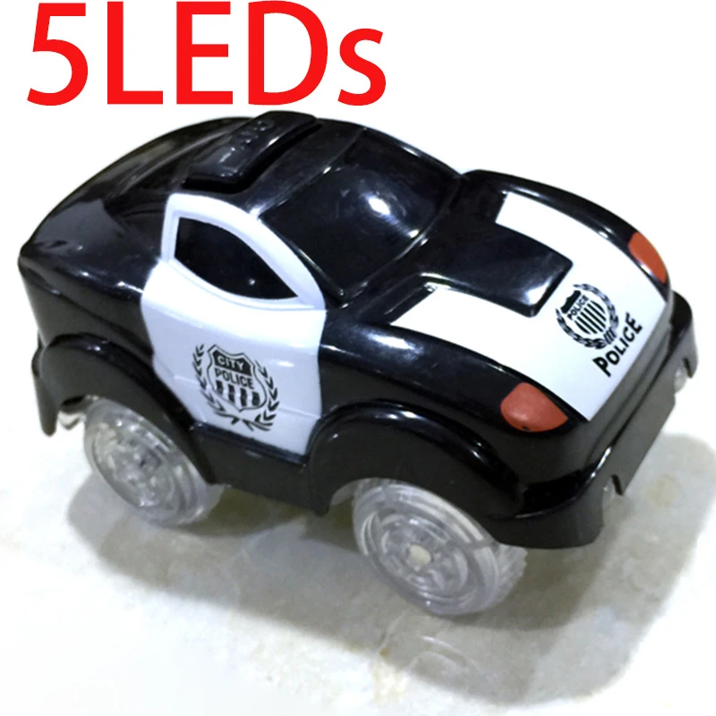 toy police car with flashing lights