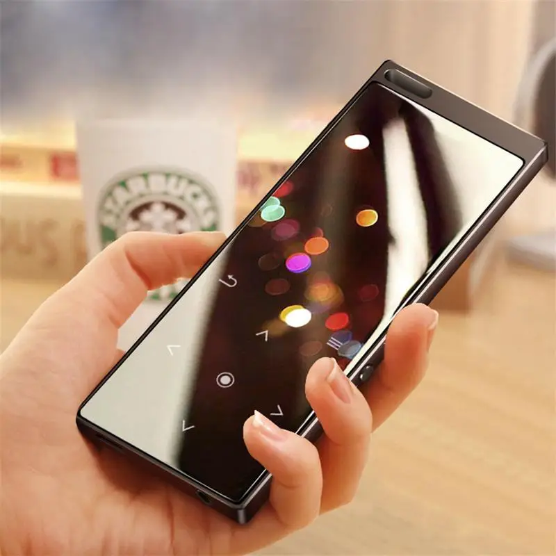 

Bluetooth4.2 Metal MP3 Music Player Built-in Speaker Touch Button Lossless HiFi Sound Player with FM, Support Up to 128G SD Card