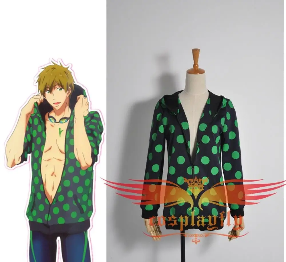 Верхняя одежда только бесплатно! Плавательный клуб Iwatobi haruka nanase куртка в горошек пять цветов Мужской Униформа костюм для костюмированной игры для отдыха