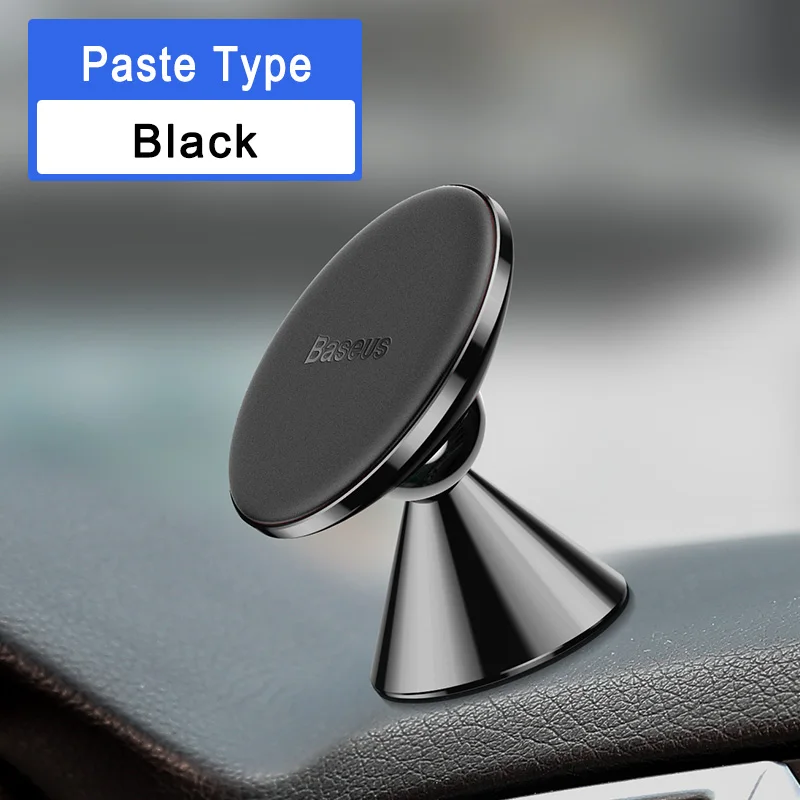 Baseus магнитный автомобильный держатель для телефона универсальный держатель для мобильного телефона Подставка для автомобиля вентиляционное крепление gps Автомобильный держатель для телефона - Цвет: Black Paste Type