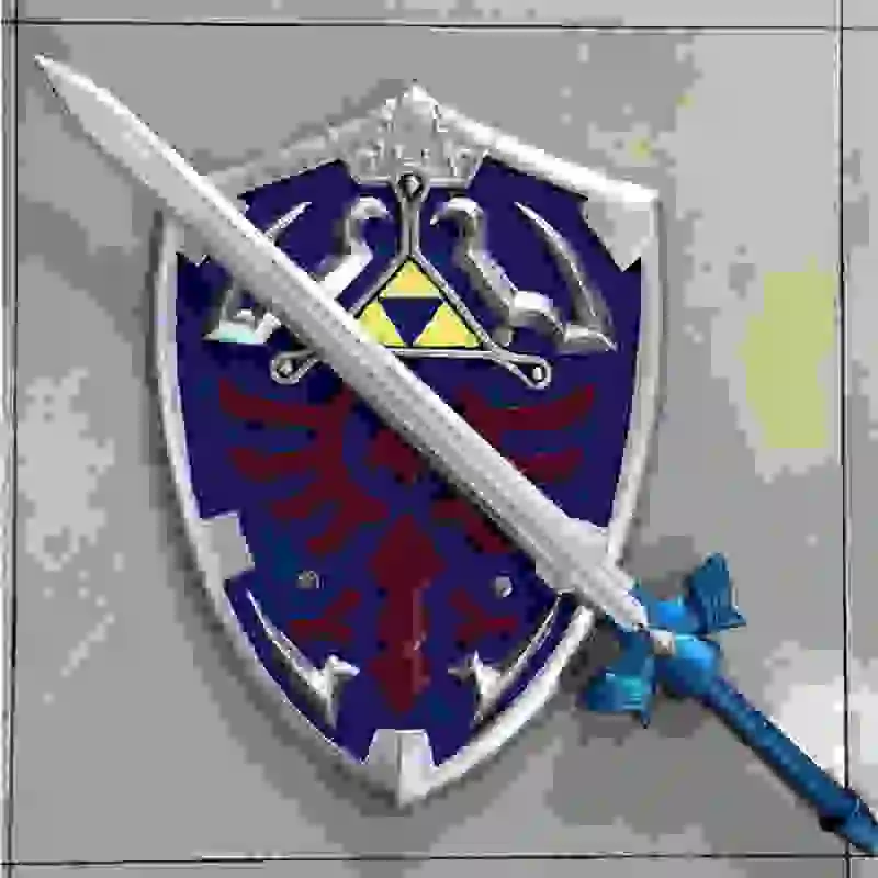 

80CM Role Play Gift 1:1 The Skyward Sword & Shield /Set Link Safety Kids Gift PU Material Weapon Cosplay Sword