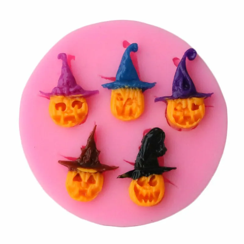 Hot Sale Halloween Pumpkin Imp Shape Silicone Mold Soap Fondant Candle