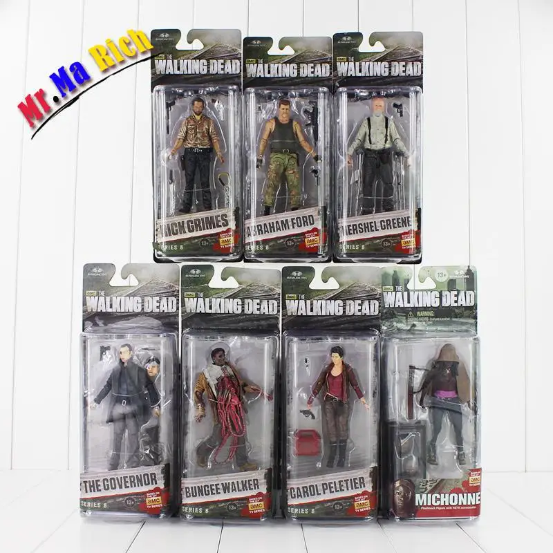 

Amc Series Frank Neca The Walking Dead Abraham Ford / Bungee Walker / Rick Grimes / The Governor / Michonne Pvc Action Figure