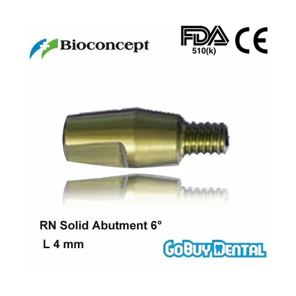 Straumann Compatible RN Solid Abutment 6 degrees, height 4.0mm, yellow(Regular Neck) Straumann Compatible RN Solid Abutment 6 degrees, height 4.0mm, yellow(Regular Neck)
