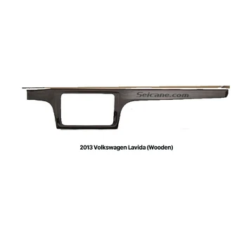 

Seicane Wooden Color Double Din Car Radio Panel Fascia for 2013 Volkswagen Lavida Auto Stereo DVD Frame Dash Mount Kit