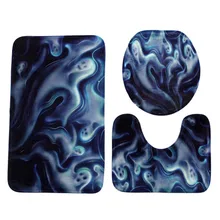 11,11 Новое поступление Hallowen 3 шт./компл. Ванная комната несколько Стиль пьедестал коврик+ крышка унитаз+ коврик для ванной