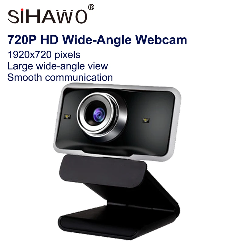 

720P HD Webcam LED Indicator HD Coated Lens Manual Focus Driverless Built-in Microphone USB 2.0 500MP 1280x720 Night Vision