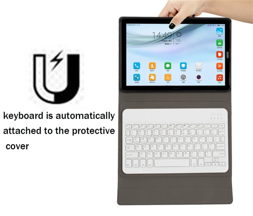 Для Huawei MediaPad M5 Pro 10 8 Smart Bluetooth клавиатура + флип чехол с подставкой sanlepus