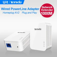 1Pair Tenda PH3 1000Mbps Powerline Ethernet Adapter PLC Adapter Non Wireless WiFi extender Powerline Network IPTV